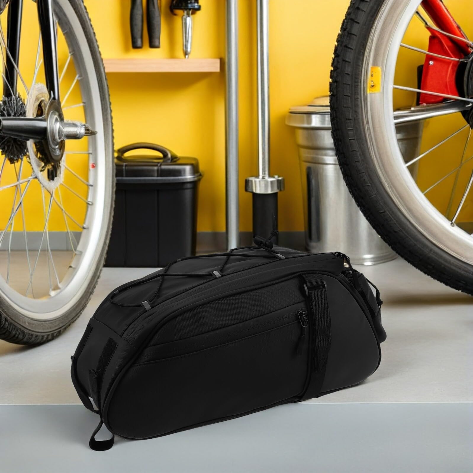Borsa Bici per Portapacchi Posteriore Grande capacità Imbottita e Traspirante Adatta Mountain e Strada Borsa da Sella Stabile per Viaggi e Commuting