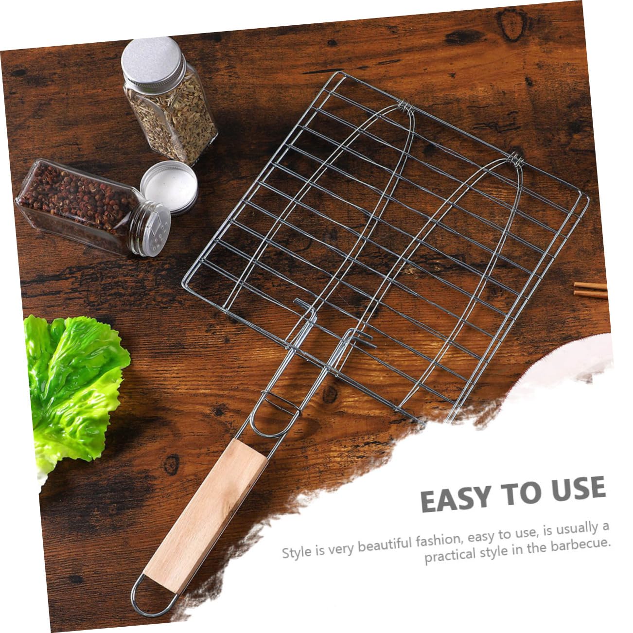 Toddmomy 2pezzi Cestini Per Grigliate in Inossidabile Retine Per Barbecue Da Utensili Per Grigliare Con Manico Ergonomico Per Proteggere La Mano Per Barbecue All e Cottura Di Bistecche e