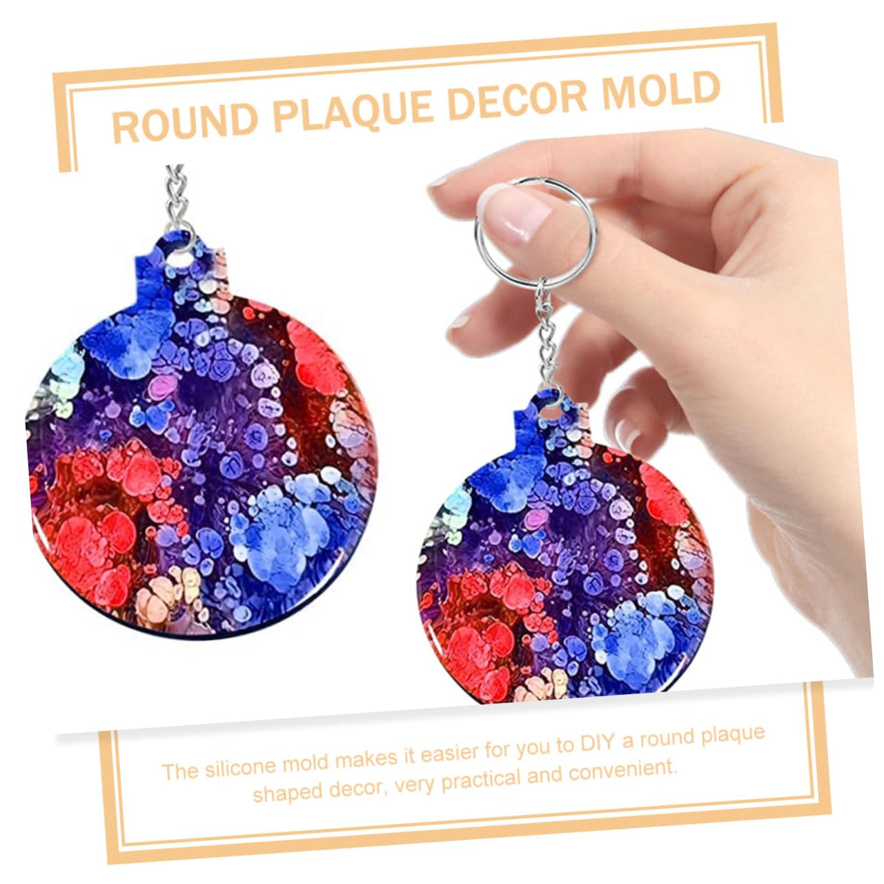 NUOBESTY 3 Set Stampi Silicone Rotondi Flessibili Per Creazioni Fai Da Te Riutilizzabili E Resistenti Per Targhette Natalizie E Portachiavi Decorativi 4 Pezzi*3