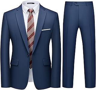 WULFUL Men's Slim Fit Suit Set