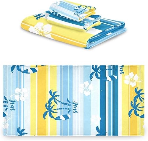 Miniatura 2 de Summer Windsurf Bath Towels Soft Absorbent Bath Towels Bath Towel Set of 3 for Home Hotel Bathroom Decor