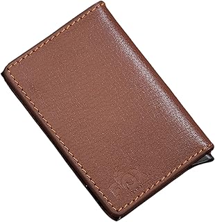 فوكس كاجوالFox Casual Genuine Leather Pop Up Wallet, RFID Blocking Anti-Theft Credit Card Case, Minimalist Wallet for Men by Fox (Clarks, Brown)
