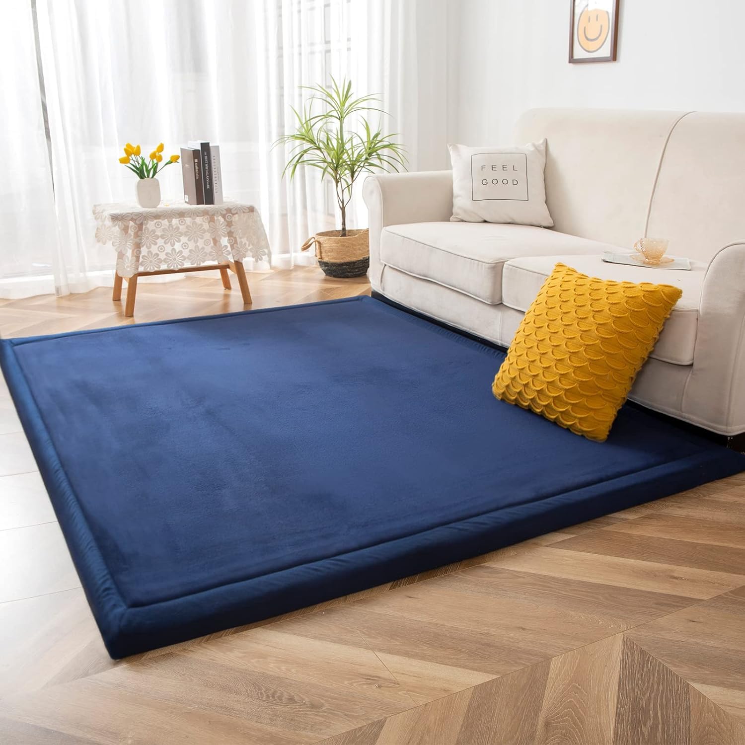 DSSHENGDS Living Room Home Decor Coral Fleece Area Rug,Modern Nursery Washable Kids Bedroom Rug,Girls Boys Soft Non-slip Soft Mat,2cm Thick Kids Carpet-C- 200 * 350cm