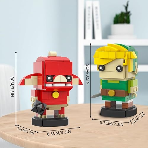 Miniatura 6 de MOOXI - MOC BOTW Link and Bokoblin Brick Mini Headz - Juego de construcción de figuras de acción creativas y lindas figuras de acción para niños,