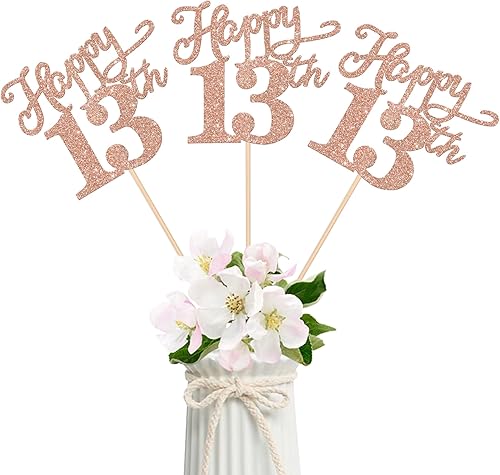 Vista 13 de Rsstarxi Paquete de 12 palitos de centro de mesa de cumpleaños número 50 para decoración de mesa de cumpleaños 50 para hombre, decoración de mesa