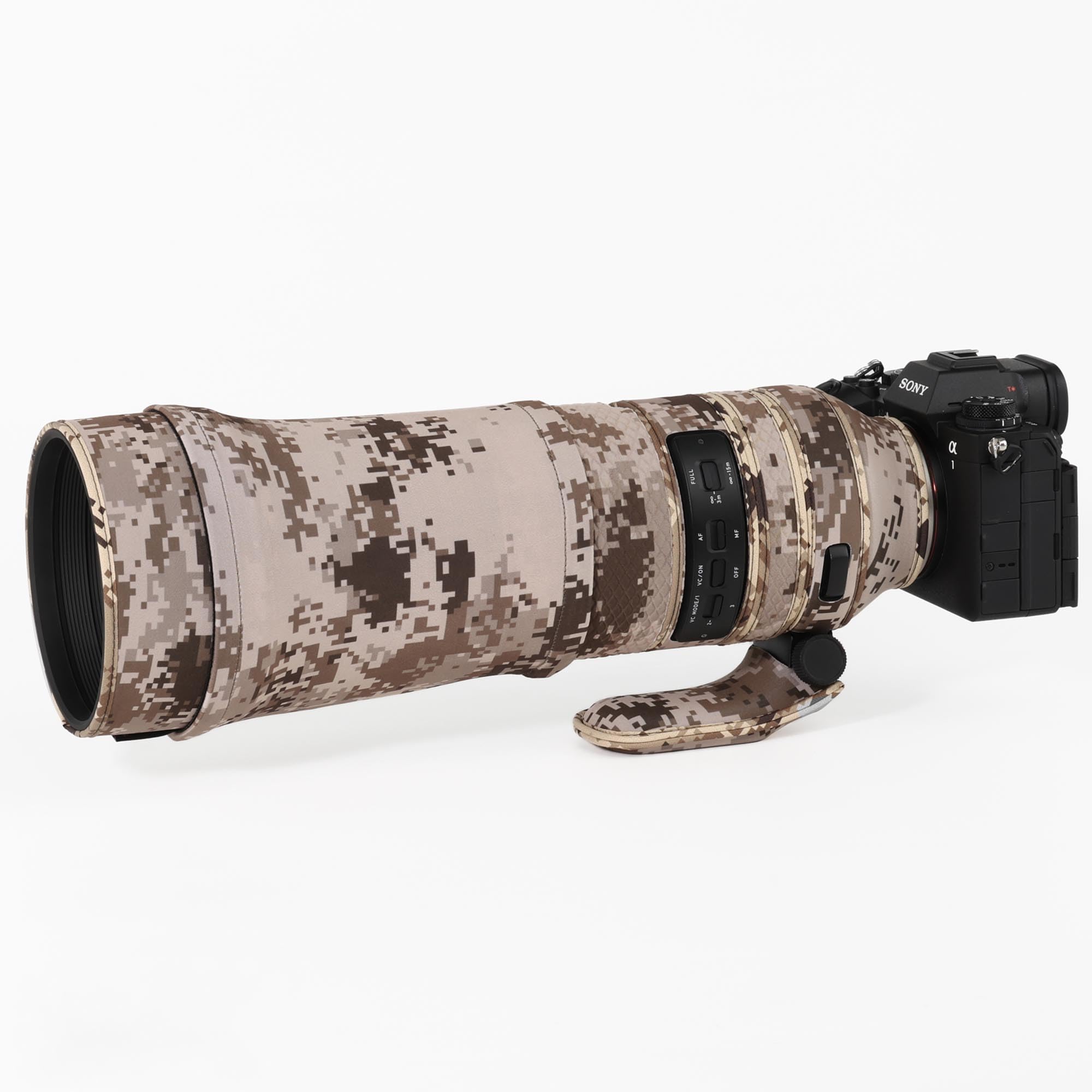 CHASING BIRDS Camouflage-Objektivschutz für Tamron 150–500 mm F5–6.7 Di III VC VXD, regenfeste Objektivschutzabdeckung (braunes Gitter, Z-Mount)