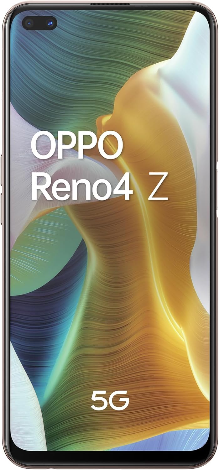 Reno 4 Z Blanc Rosée Smartphone débloqué 5G - 128 Go - 8 Go de RAM – Ecran 120Hz - Batterie 4000 mAh - Quadruple Capteur Photo 48 MP - USB-C - Android 10 - Téléphone Portable-Blanc Rosée