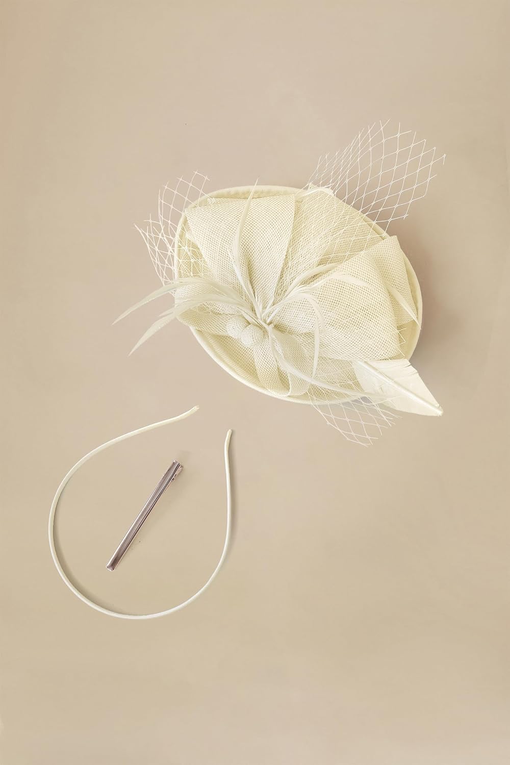 BABEYOND Fascinators Hats for Women - Tea Party 2025 Kentucky Fascinator Pillbox Derby Hat Sinamay Headband with Hair Clip - Image 3