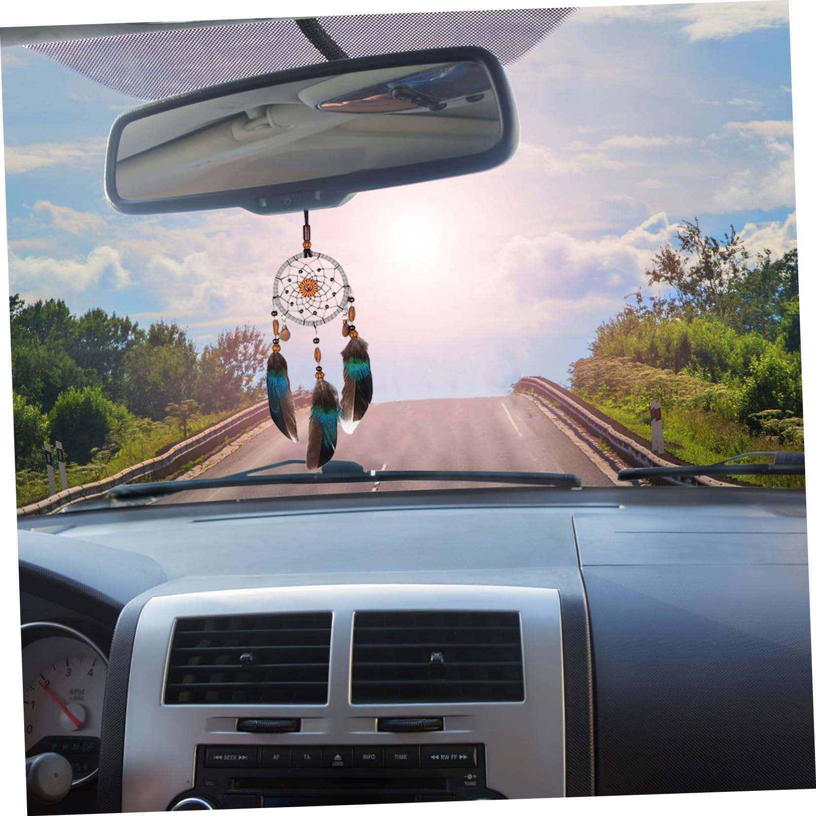 Atrapasueños Retro Artesanal Colgante para Coche, 3 Piezas