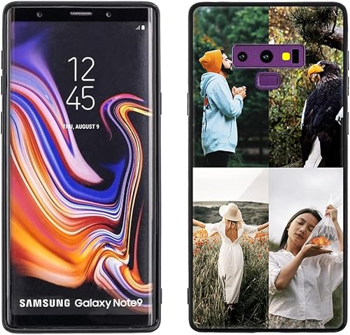 Miniatura 2 de Funda personalizada para Samsung Galaxy Note 9, funda personalizada antiarañazos de vidrio templado a prueba de golpes de TPU suave con diseño de