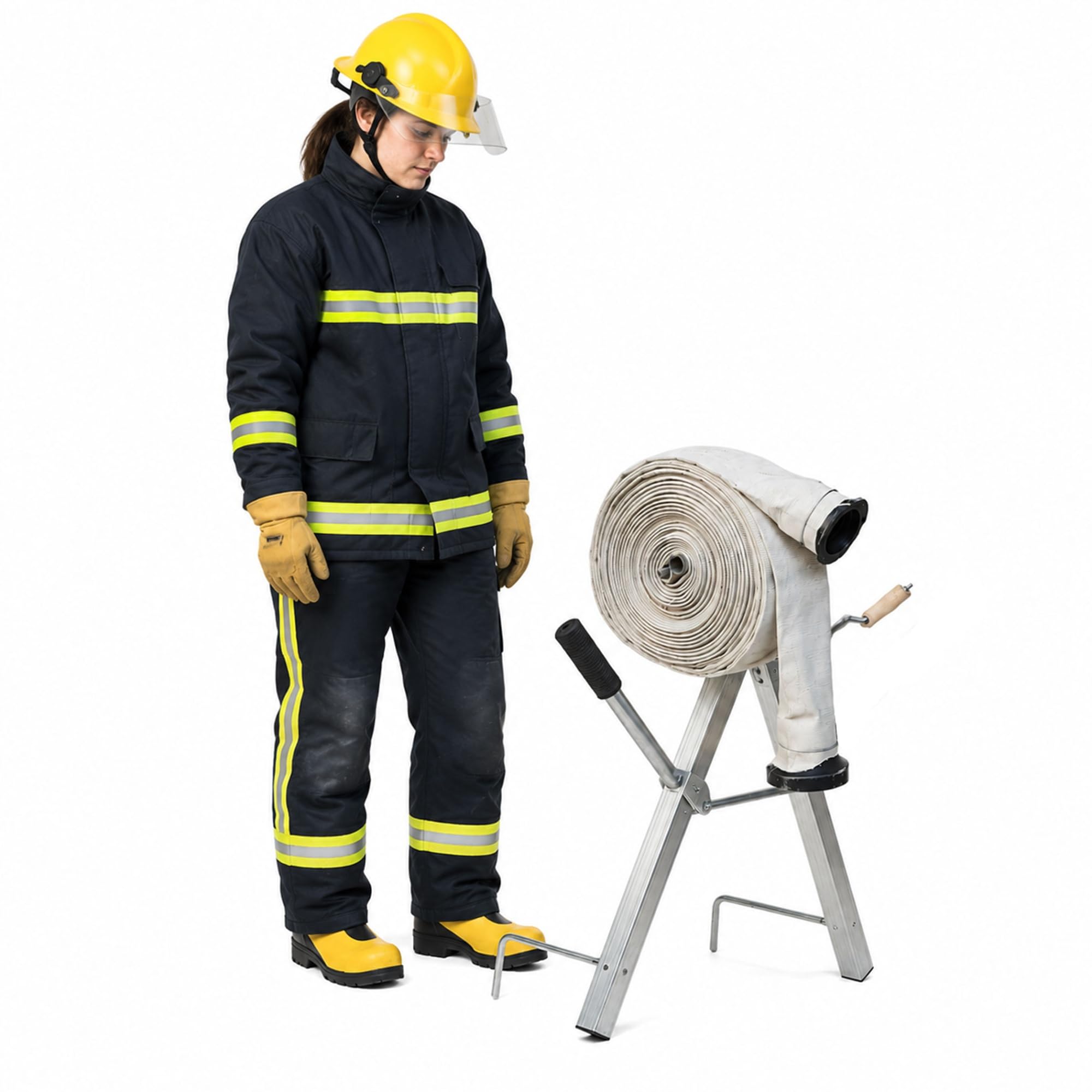 Dispositivo Pieghevole per stoccaggio Tubo antincendio, avvolgitore Manuale | Avvolgitubo in metallo per irrigazione agricola e giardinaggio - Strumento portatile per campi e fattorie
