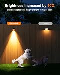 8 Pack de lumières solaires décoratives à l'eau de l'extérieur avec blanc chaud LED Spot Lens, pour Mur extérieur, Deck, Patio, Yard, Rail, Garage, Piscine, Conçu pour une sécurité améliorée, Installation facile