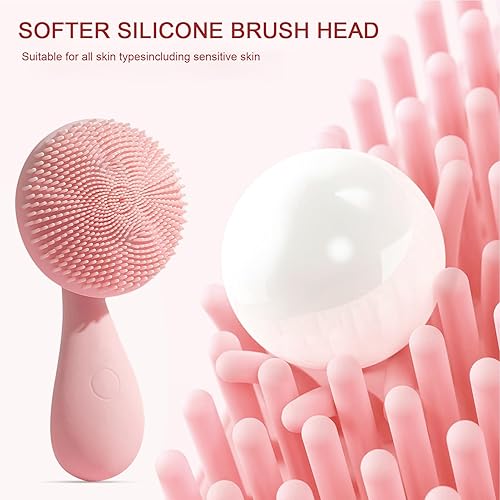 Miniatura 6 de Cepillo facial recargable, cepillo de limpieza facial LYKTRIX adecuado para limpieza profunda, exfoliación suave, limpiador facial eléctrico,