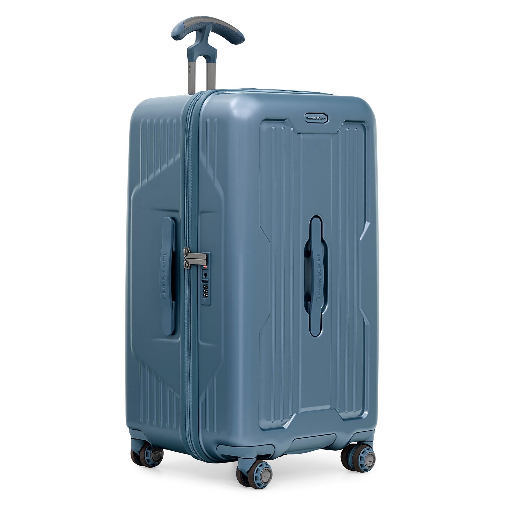 Ultimax II Polycarbonate Hardside Luggage with Spinner Wheels, Teal, 28-Inch Medium Trunk