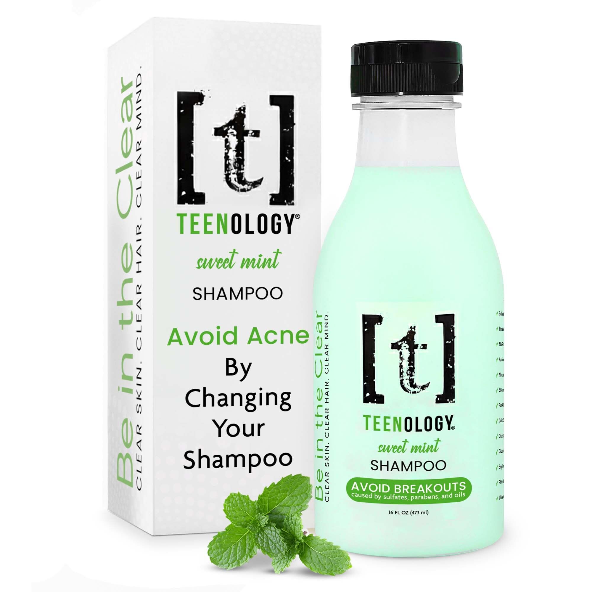 Be In The Clear' Shampoo for Teens - Chocolate Mint - AVOID BREAKOUTS - Sulphate Free - Paraben Free - Contains Botanical extracts - Cruelty Free - Made in USA - 470ml