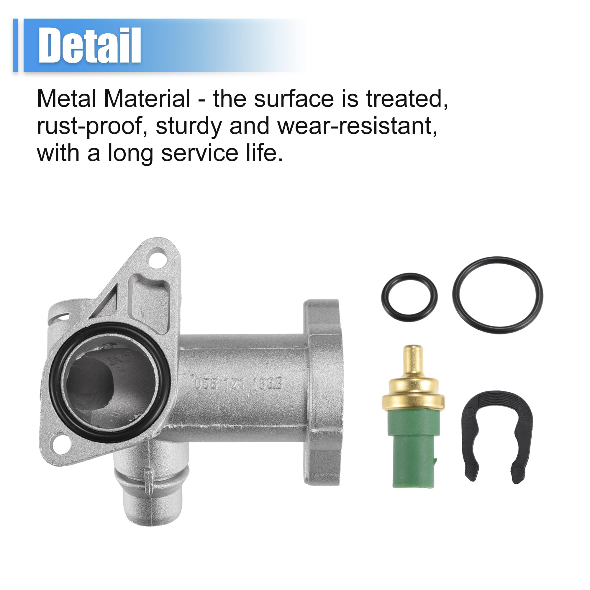 QUARKZMAN Motorkühlmittel-Auslassrohr Für VW Passat 00-05 1 Satz | Metall, Zustand: Brandneu, Für Audi A4 1.8T, Nr. 058121132/058121132A/058121132C