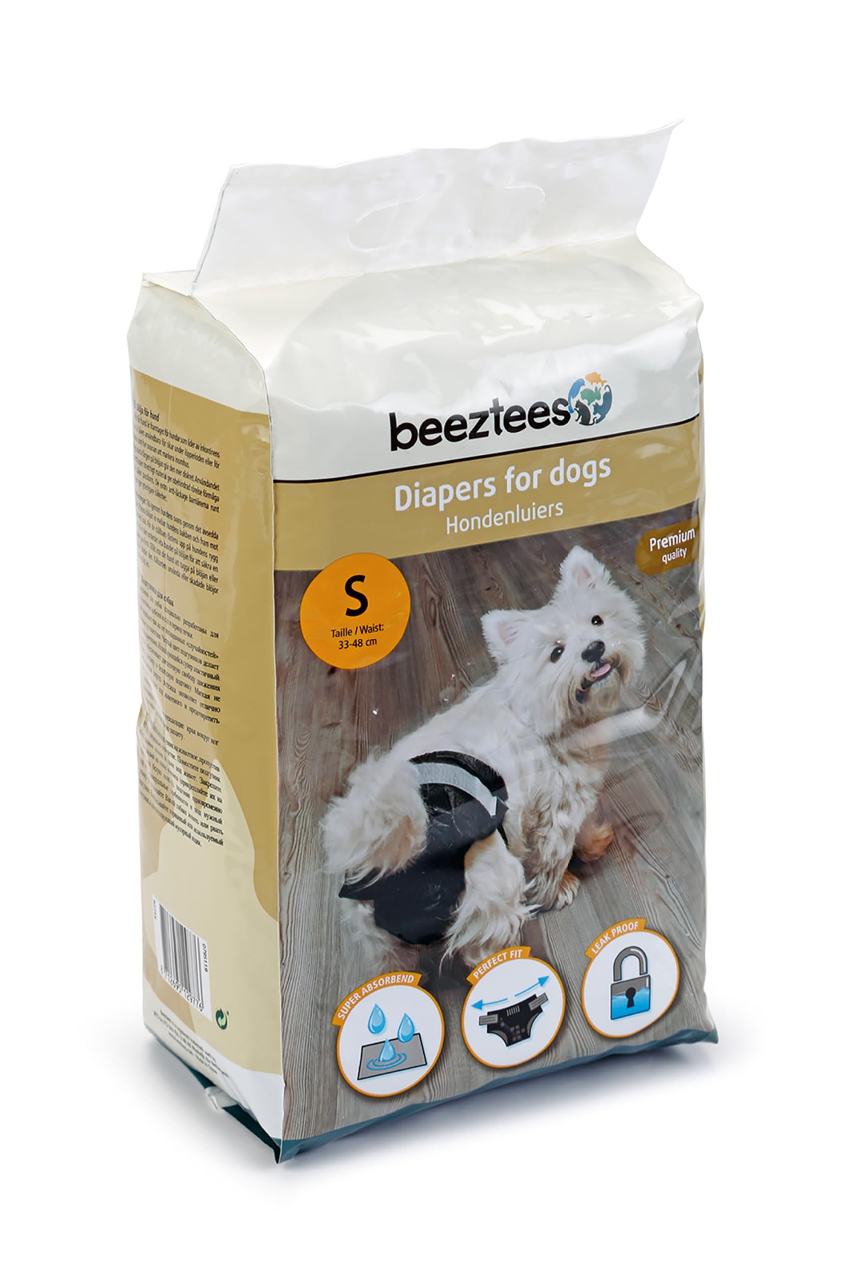 Beeztees Köpek Alt Bezi, Mükemmel Uyum, Kullan-At, Siyah, 20 Adet, S