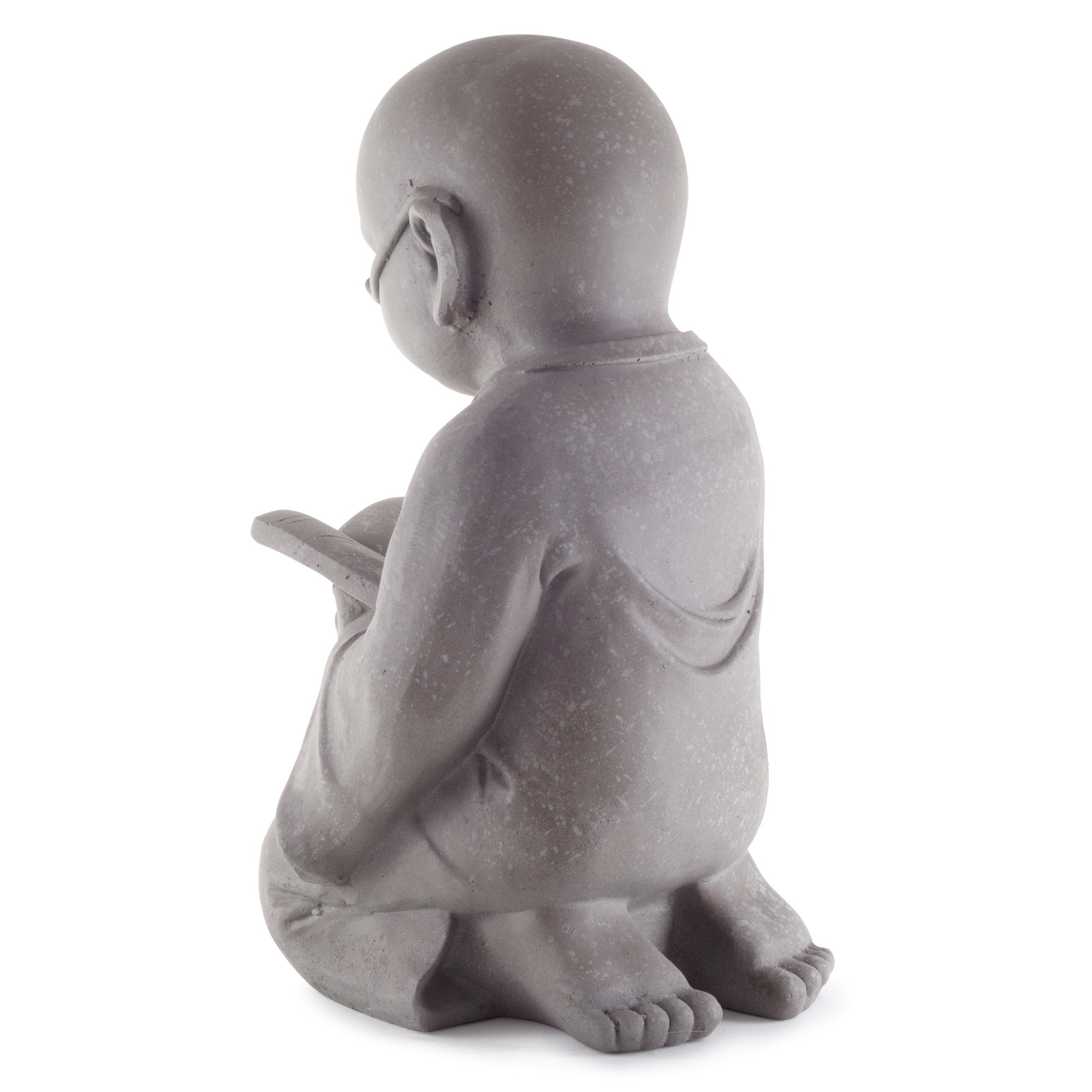 Große Dekofigur Lesender Buddha oder Mönch Garten Deko aus Fibreclay- 44cm Hoch