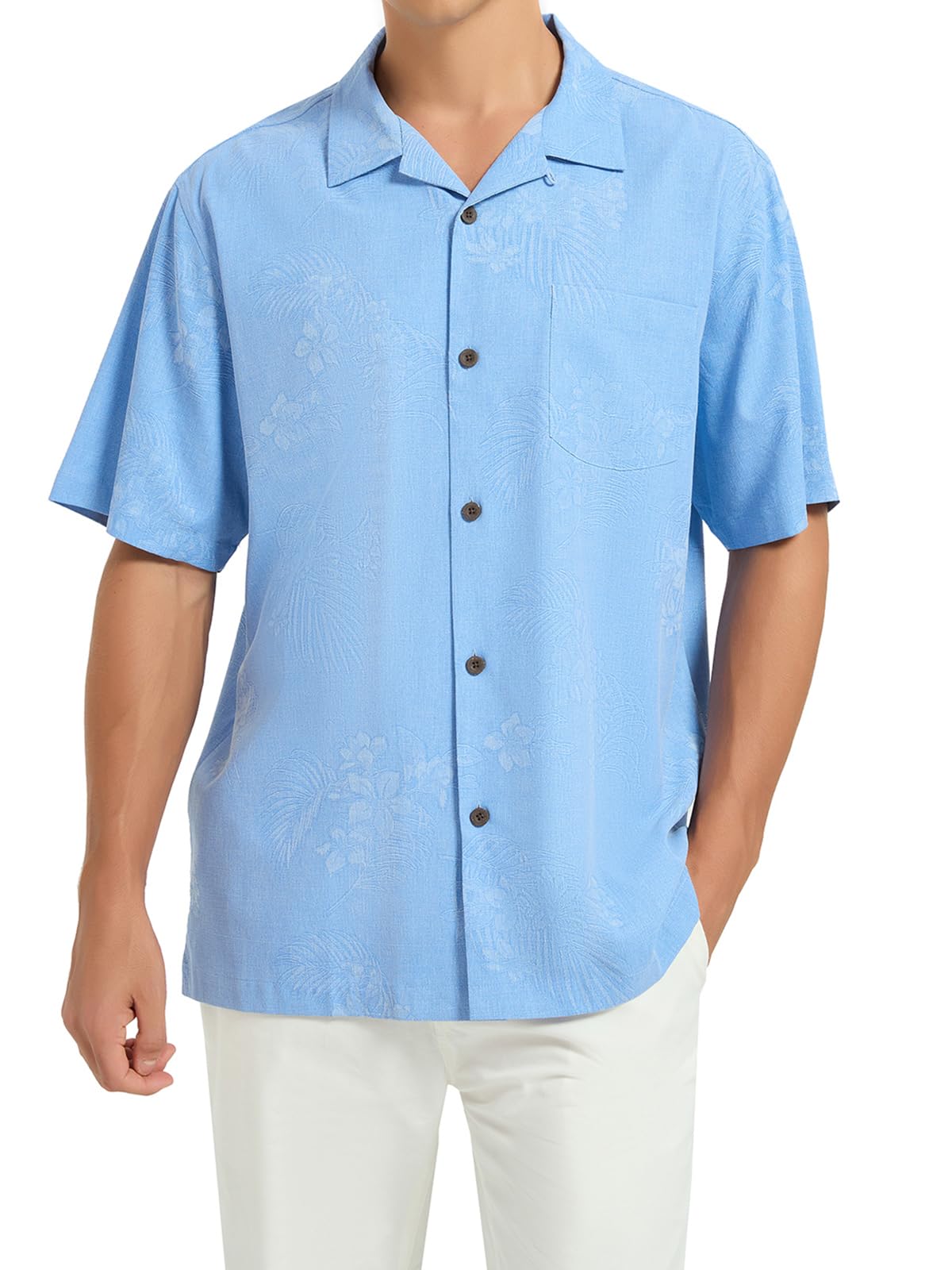Men's Silk Shirts Short Sleeve Button Down