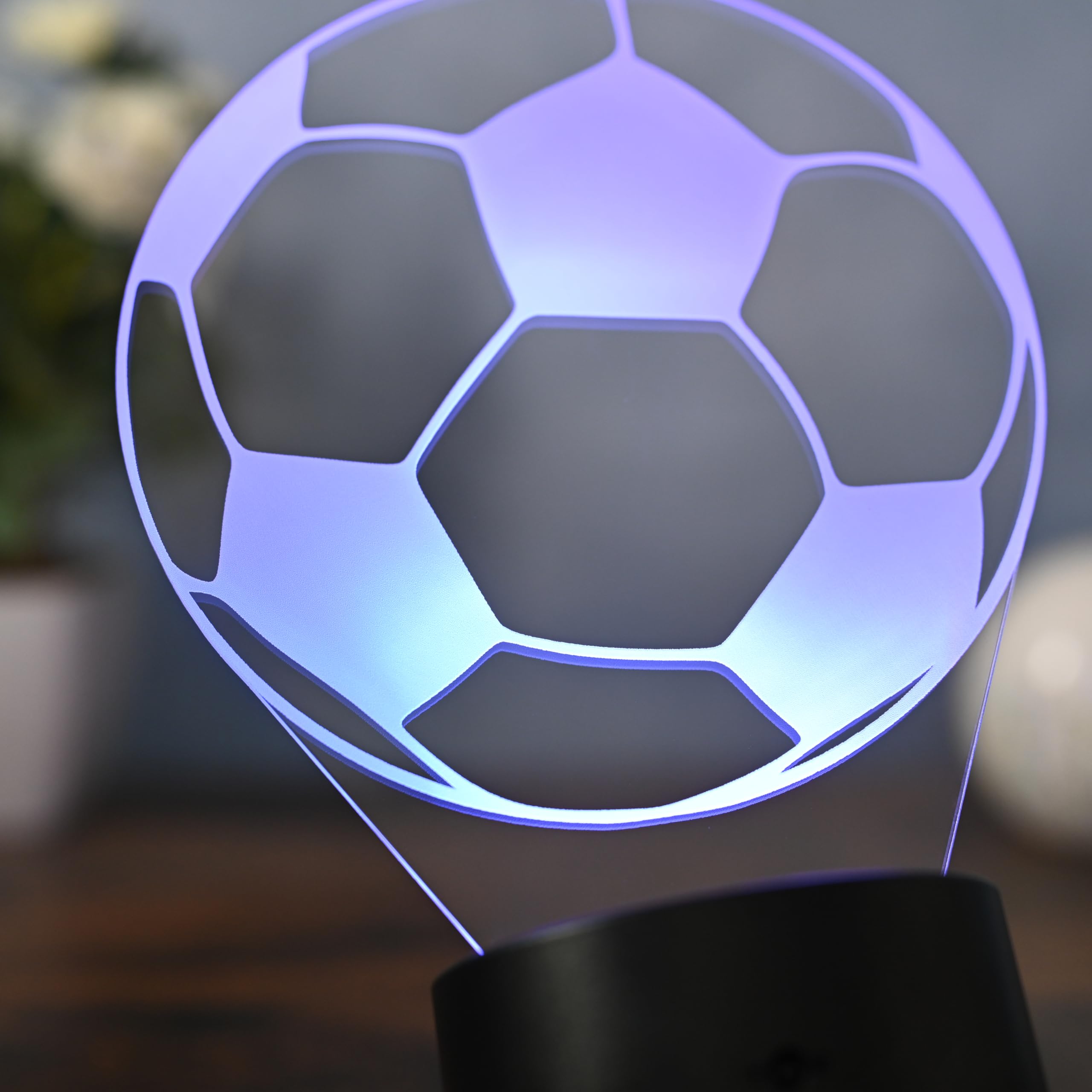 Lampa LED do piłki nożnej – sportowa dekoracja i lampka nocna dla piłkarzy, fanów i trenerów – pomysł na prezent dla mężczyzn, młodzieży i dzieci, światło klubowe
