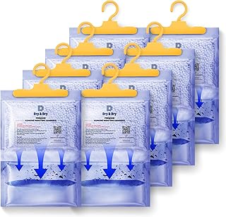 Dry & Dry 12 Pack[7 OZ] Premium Moisture Absorbers Dehumidifiers for Home Dehumidifier for Basement Dehumdifiers for Bedroom Small Dehumidifiers - Dehumidifiers Moisture Absorber