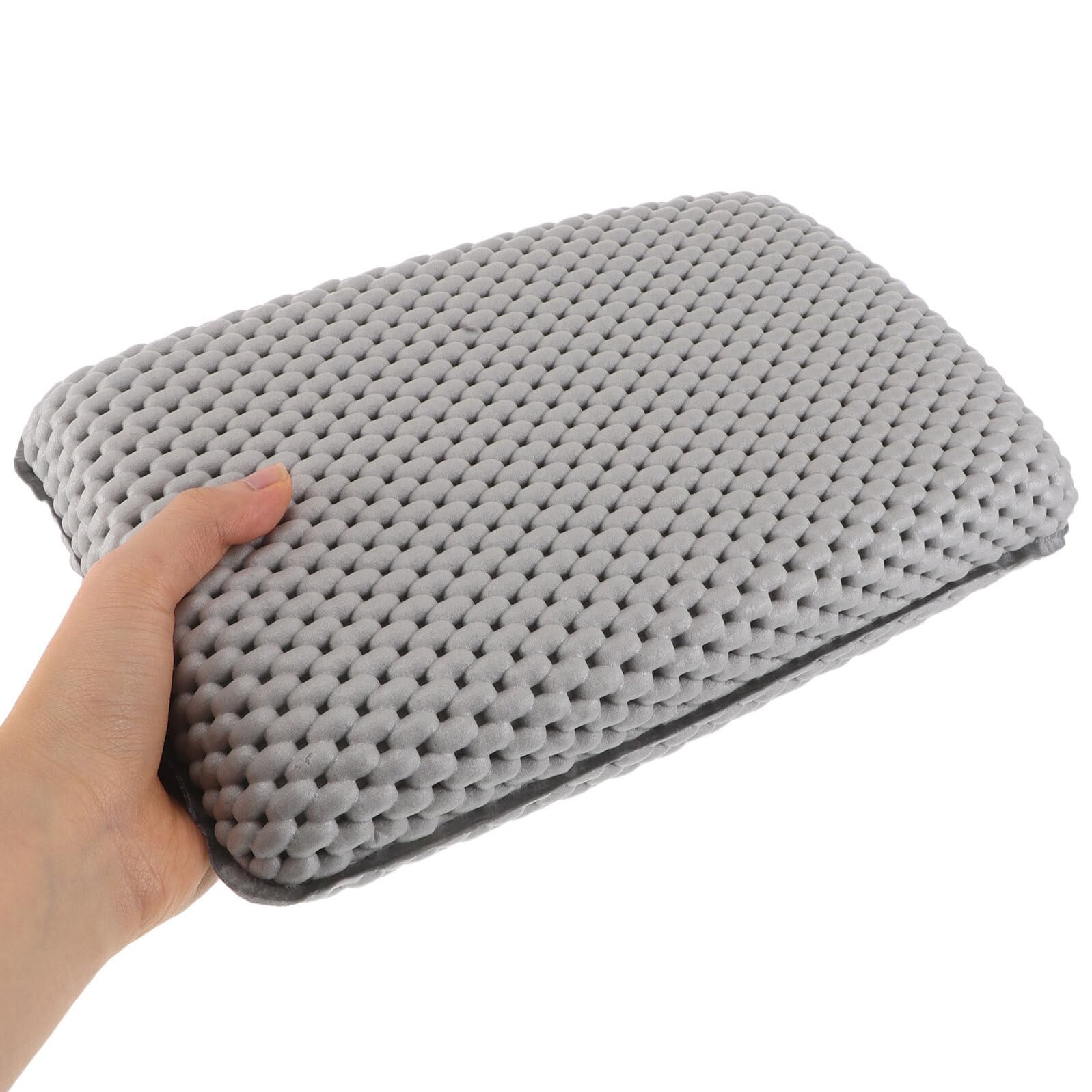 Gatuida Cuscino per Vasca da Bagno Grigio in Schiuma 29x19 Cm con Ventose Antiscivolo, Set 2 Pezzi, Poggiatesta e Supporto Schiena per Relax Spa Domestico e Hotel