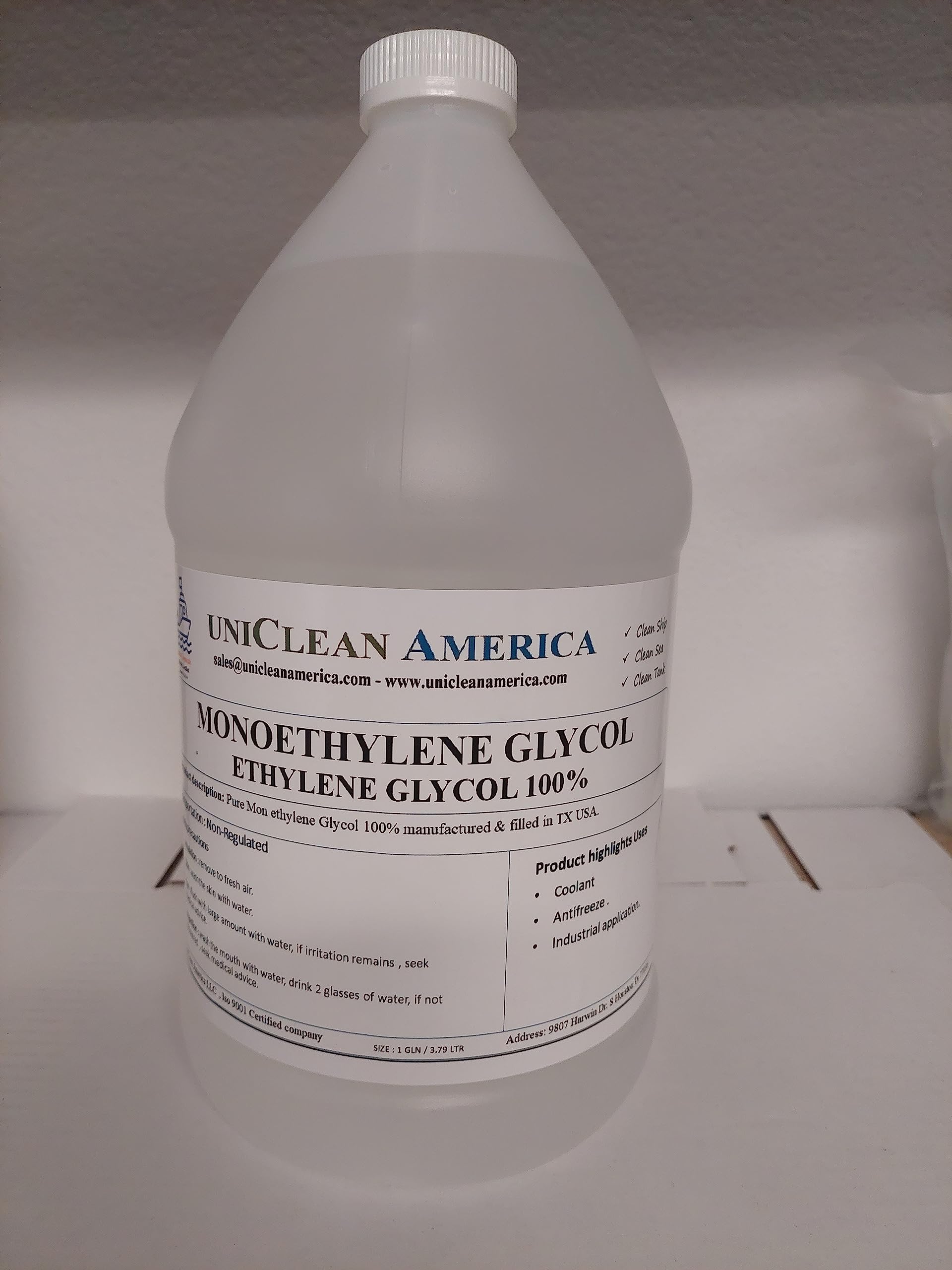 Ethylene Glycol - MEG Monoethylene Glycol 99.9% - Made in USA - Size: 64 fl oz