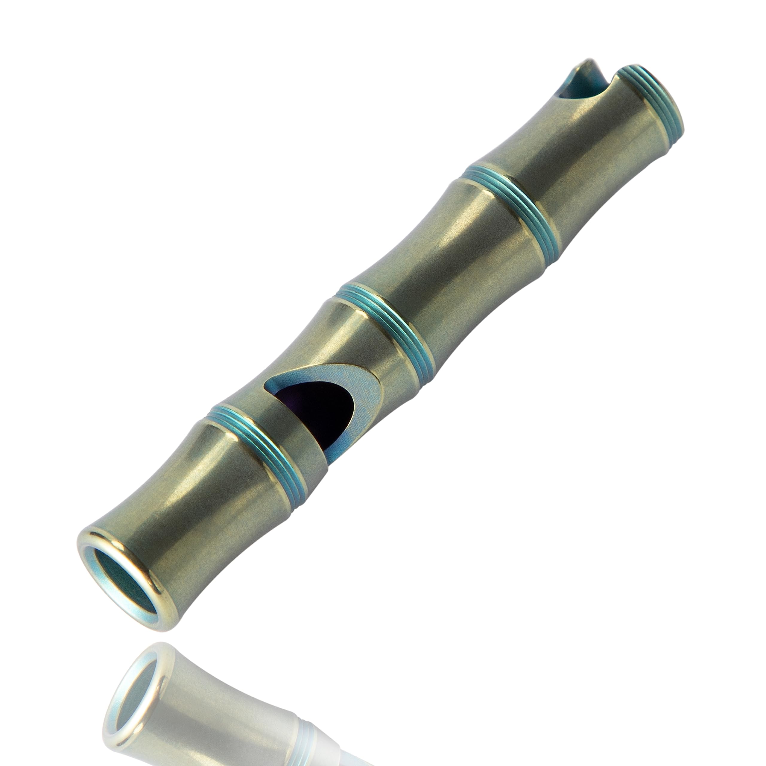 TACRAY Silbato de supervivencia de silbato de titanio para emergencia, silbato fuerte perfecto para seguridad infantil (verde)