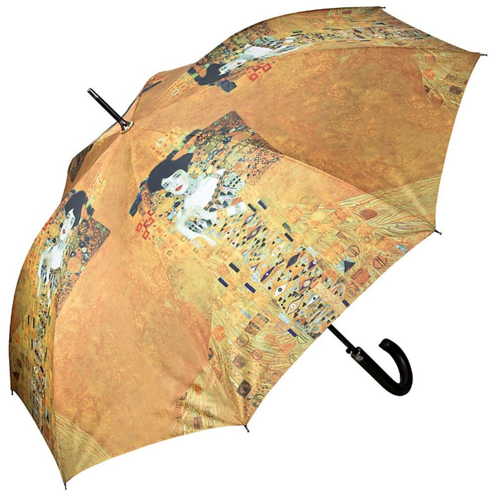 Von Lilienfeld Women's Gold Von Lilienfeld® Umbrella Automatic Motif Art Gustav Klimt Adele