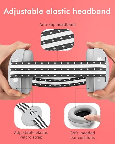 Miniatura 3 de Protección auditiva para bebés, auriculares con cancelación de ruido para bebés, orejeras con reducción de ruido para bebés y niños pequeños de