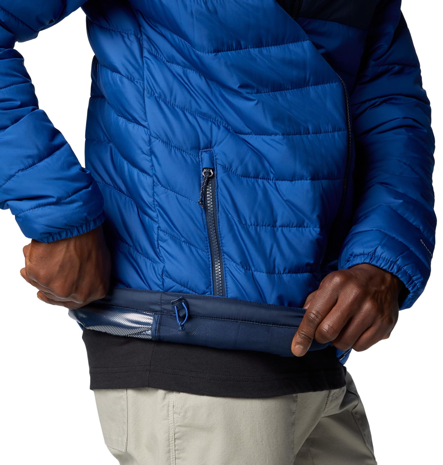 Columbia Men's Powder Lite II Jacket, Mountain Blue/Collegiate Navy, Small view 7