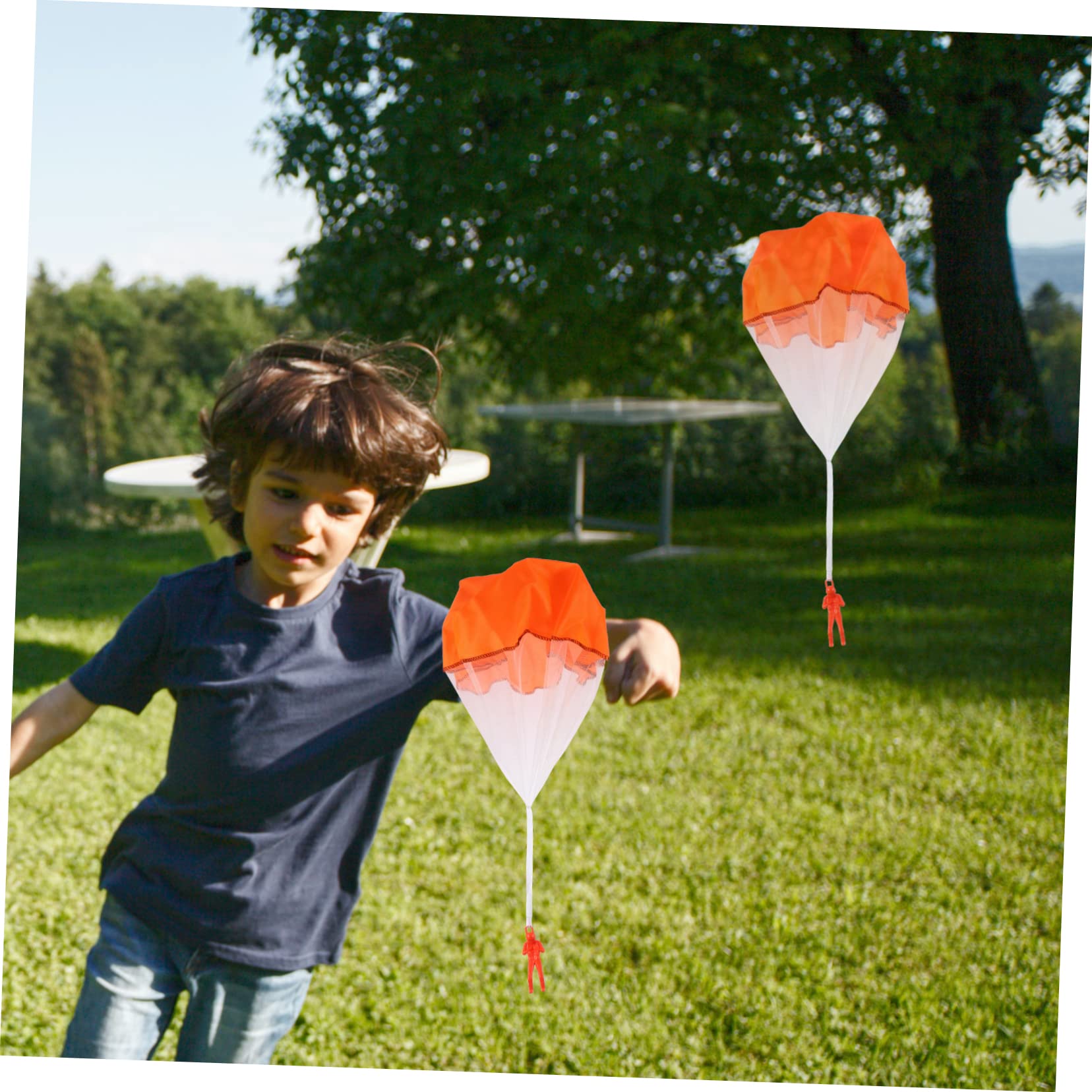 BESPORTBLE 6 Pack Giant Parachute Toy for Kids Hand Throw Soldier Parachute Outdoor Playset Unisex Recyclable Material Random Style