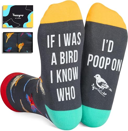 HAPPYPOP Funny Bird Socks: A Witful Stocking Stuffer for Bird Lovers