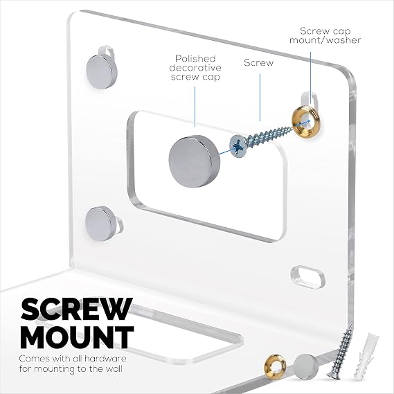Universal PTZ Camera Wall Mount Bracket, Universal, Suitable for HuddleCam, AVIPAS, Lumens Camera, 9 x 5.6 Holder by Brainwavz (Clear)