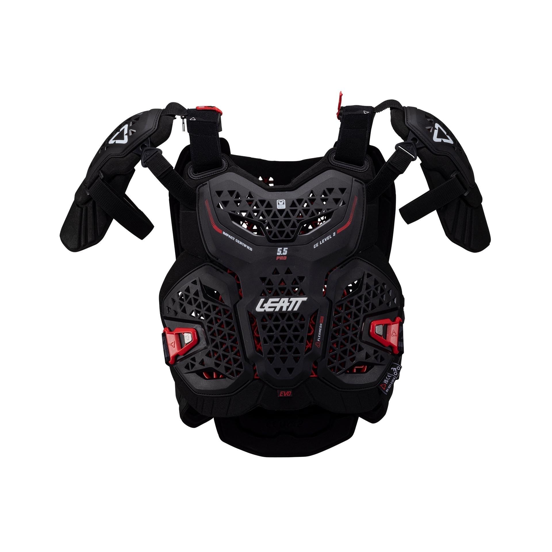 BUZER LEATT 5.5 PRO EVO SCHWARZ (172-184CM) L/XL | Mesh-Einsätze
