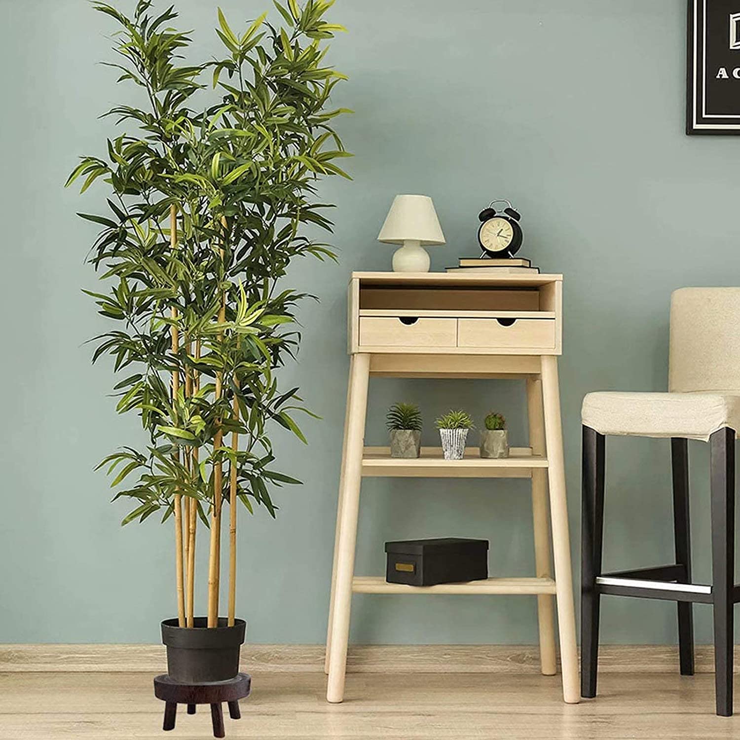 Supporti per piante in legno, mini sgabello rotondo per bonsai, mensola in vaso, piccoli supporti per piante in vaso, sgabelli rotondi rustici per fioriere, decorazione da giardino e patio
