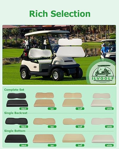 Miniatura 7 de Cojines de repuesto para asiento delantero EZGO TXT 1994-2013, juego de cojines para carrito de golf para asiento delantero EZGO, dedicado para