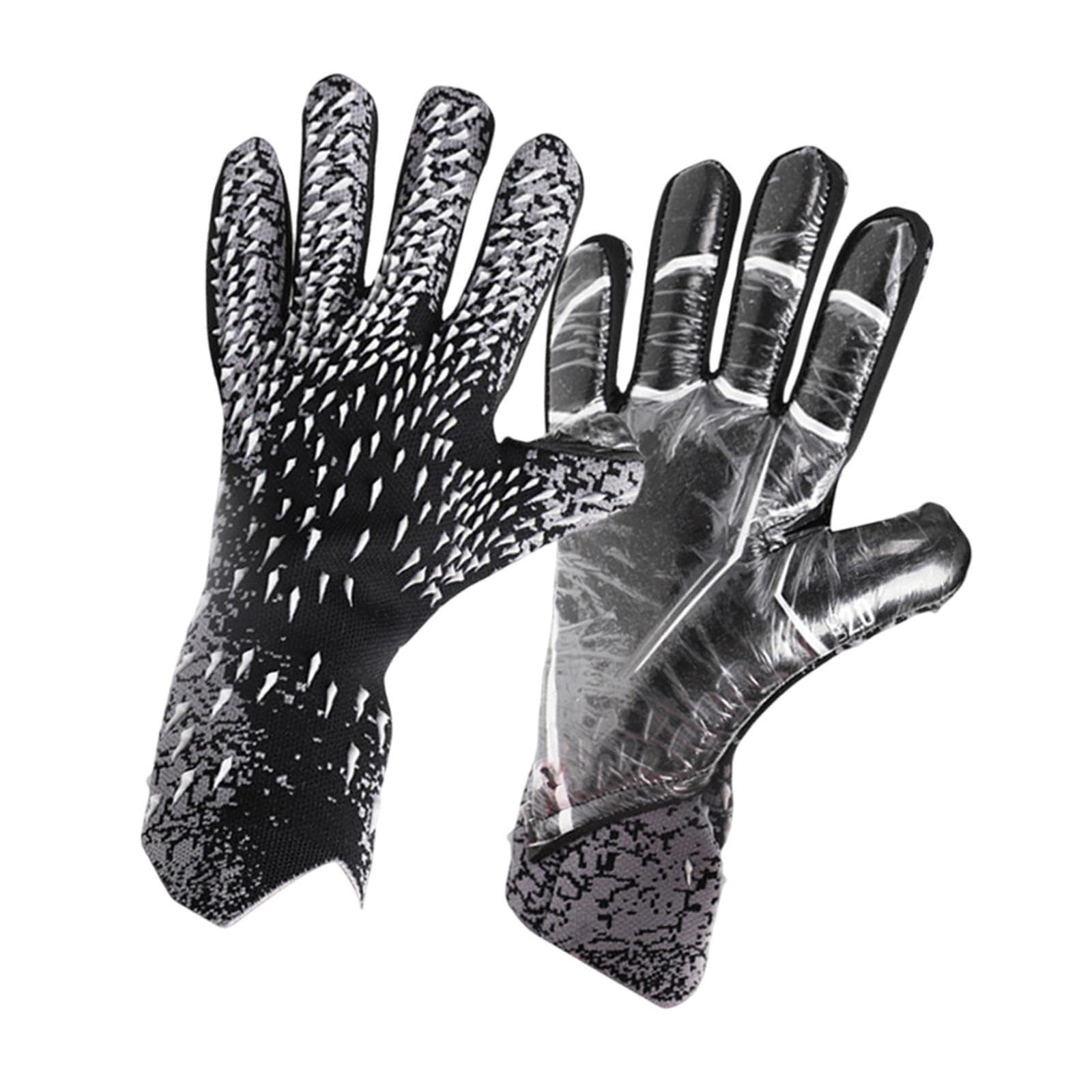 MERISHOPP Goalkeeper Gloves Thickened Anti Slip Soccer Gloves for Outdoors Team Sports Black Size 9| Sports Equipment | Outdoor Sports Gear | Exercise Gear-image-34