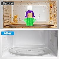 Vista 3 de Spardar Angry Mama - Limpiador a vapor para horno de microondas, paquete de 2 limpiadores de microondas para cocinas, la manera divertida y fácil