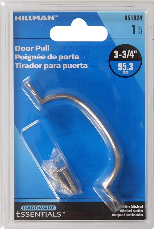 Hardware Essentials 851824 Utility Pull Satin Nickel 3-3/4