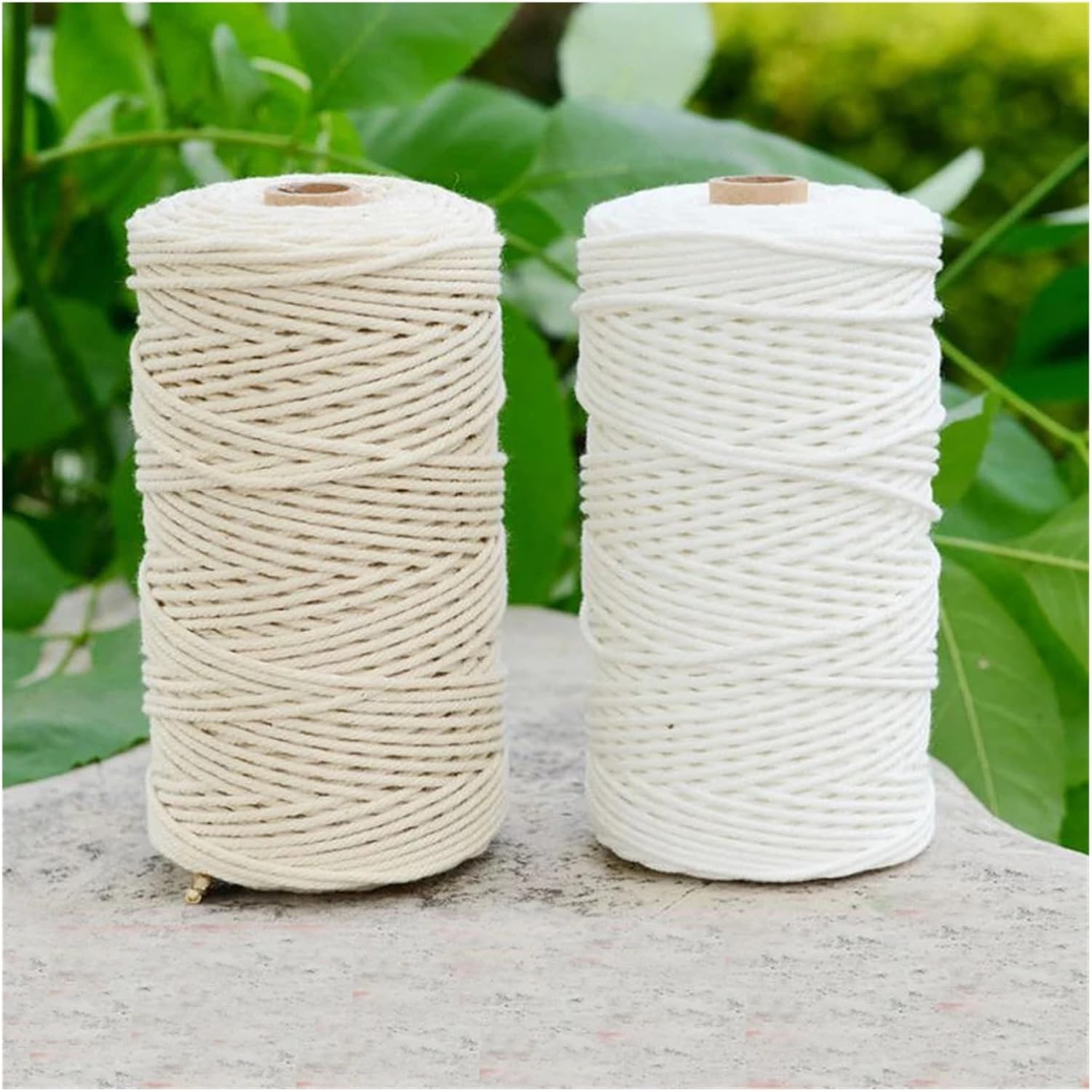 1-10mm lace Rope Twisted Rope Cotton Rope Handmade Natural Beige Rope DIY Accessories 100m(4mm 100m Beige)