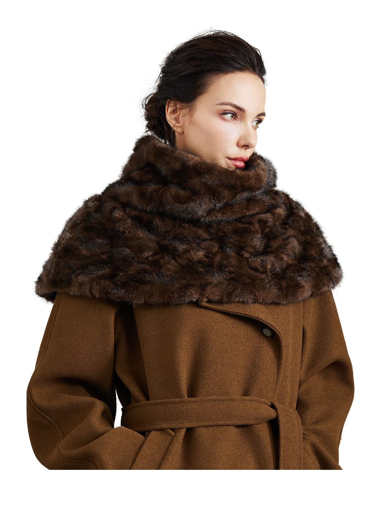 BEAUTELICATE Kunstbont Poncho Sjaal Elegante Trui Stola Middeleeuwse Poncho Cape Kunstbont Schouder Warmer Korte voor WinterJas Trench Coat Avondjurk (Donkerbruin - onregelmatig Patroon,S BEAUTELICATE Kunstbont Poncho Sjaal Elegante Trui Stola Middeleeuwse Poncho Cape Kunstbont Schouder Warmer Korte voor WinterJas Trench Coat Avondjurk (Donkerbruin - onregelmatig Patroon,S