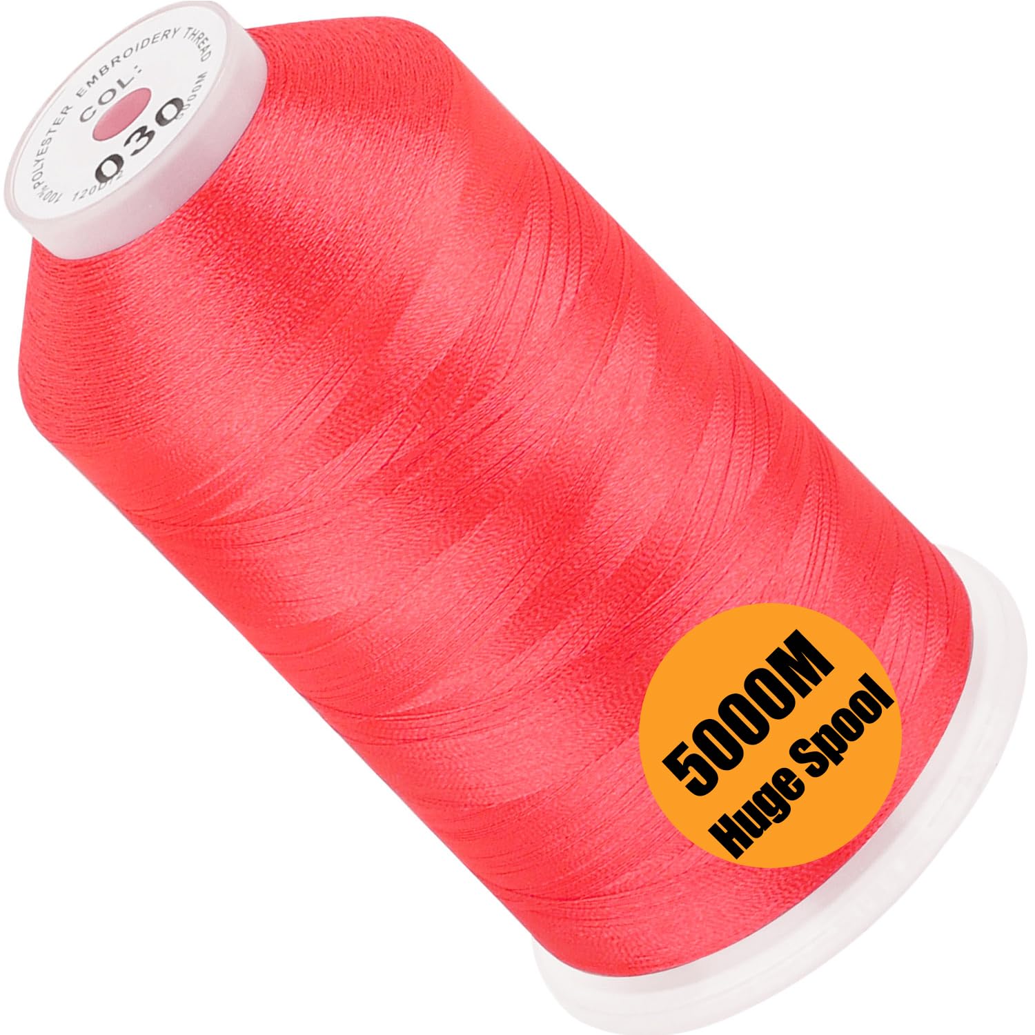 New brothread 5000M Huge Spool Embroidery Machine Thread - Vermillion