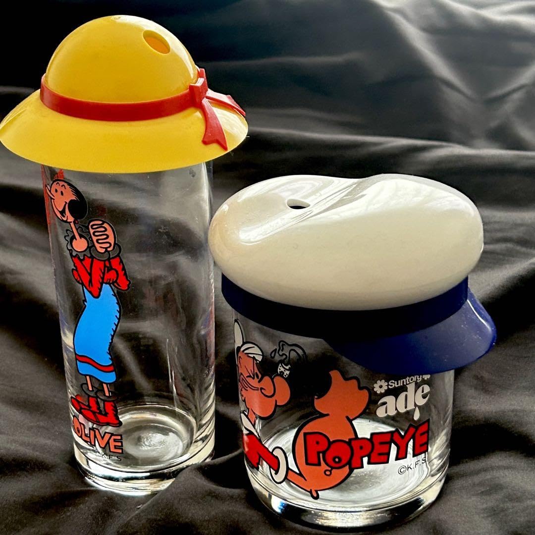 60s ポパイ POPEYE ブリキランチボックス 水筒付き ビンテージ 60s ポパイ POPEYE ブリキランチボックス 水筒付き ビンテージ 60s