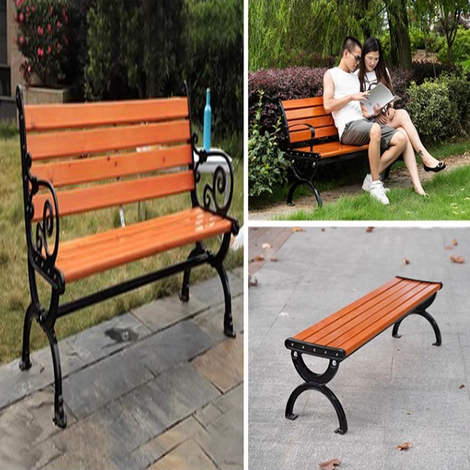 Tiras de madera de repuesto para banco de jardín, accesorios duraderos para banco de patio de hierro fundido, ideales para reparación y mantenimiento de asientos