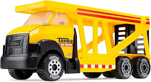Tonka Steel Classics Transportador de autos - Embalaje sin frustración - Diversión para niños y niñas a partir de 3 años, autos no incluidos