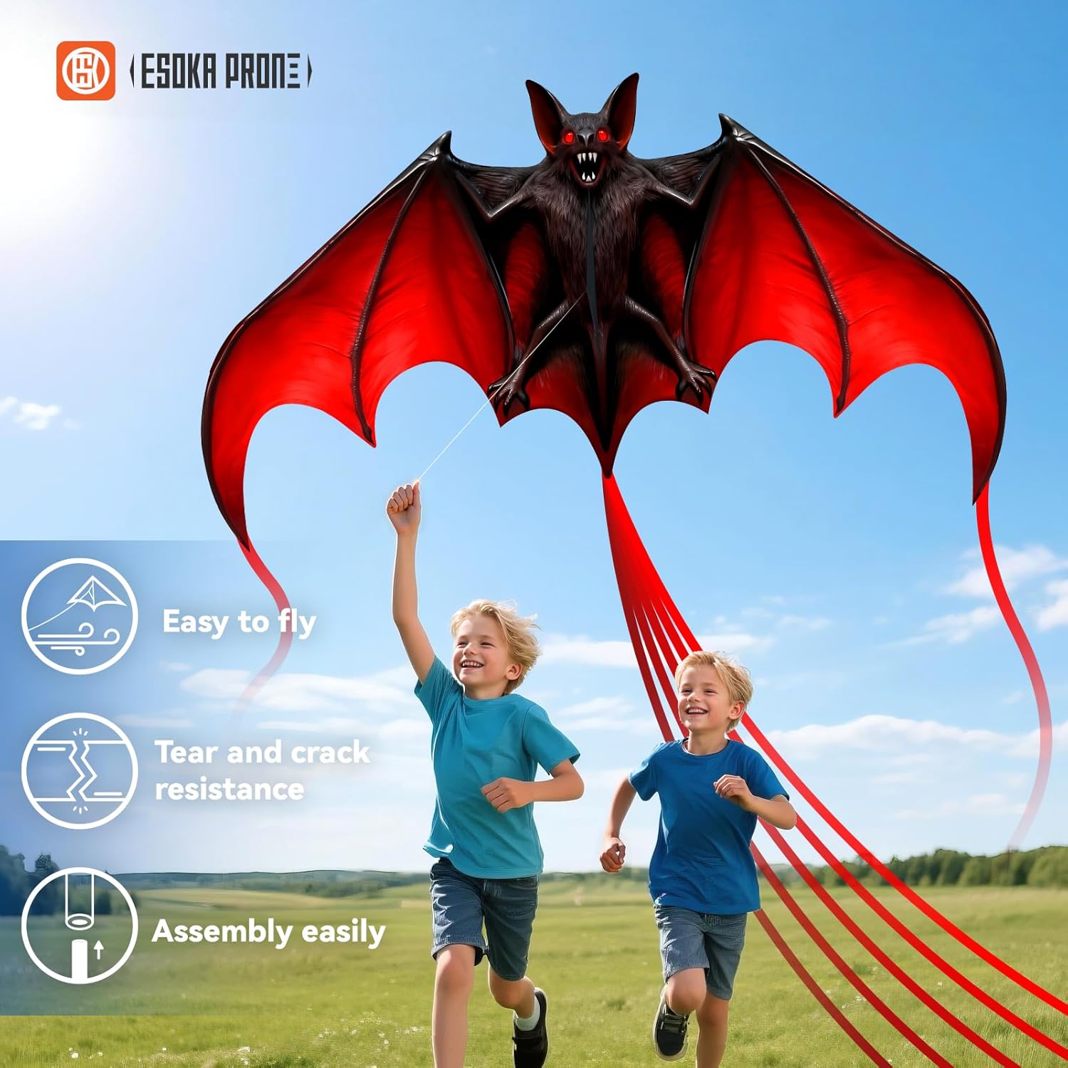 Large Kite with String Reel, Safe and Easy to Fly Kites for Kids and Adults,Outdoor Parent-Child Toy Gift,Perfect for Beach Park Family Outdoor Activities and Games.