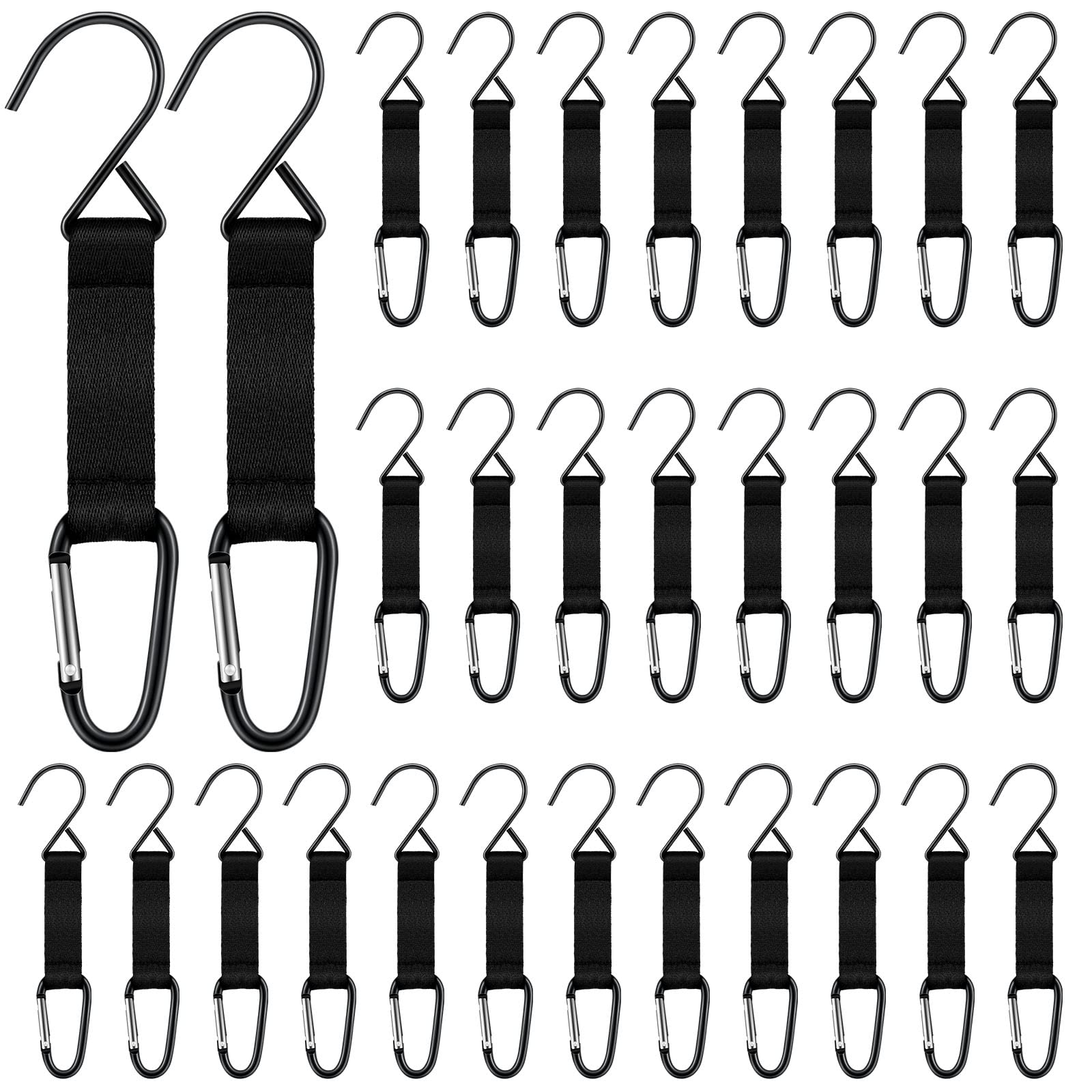 Crochets de clôture pour sac de baseball, lot de 30 mousquetons nylon sport
