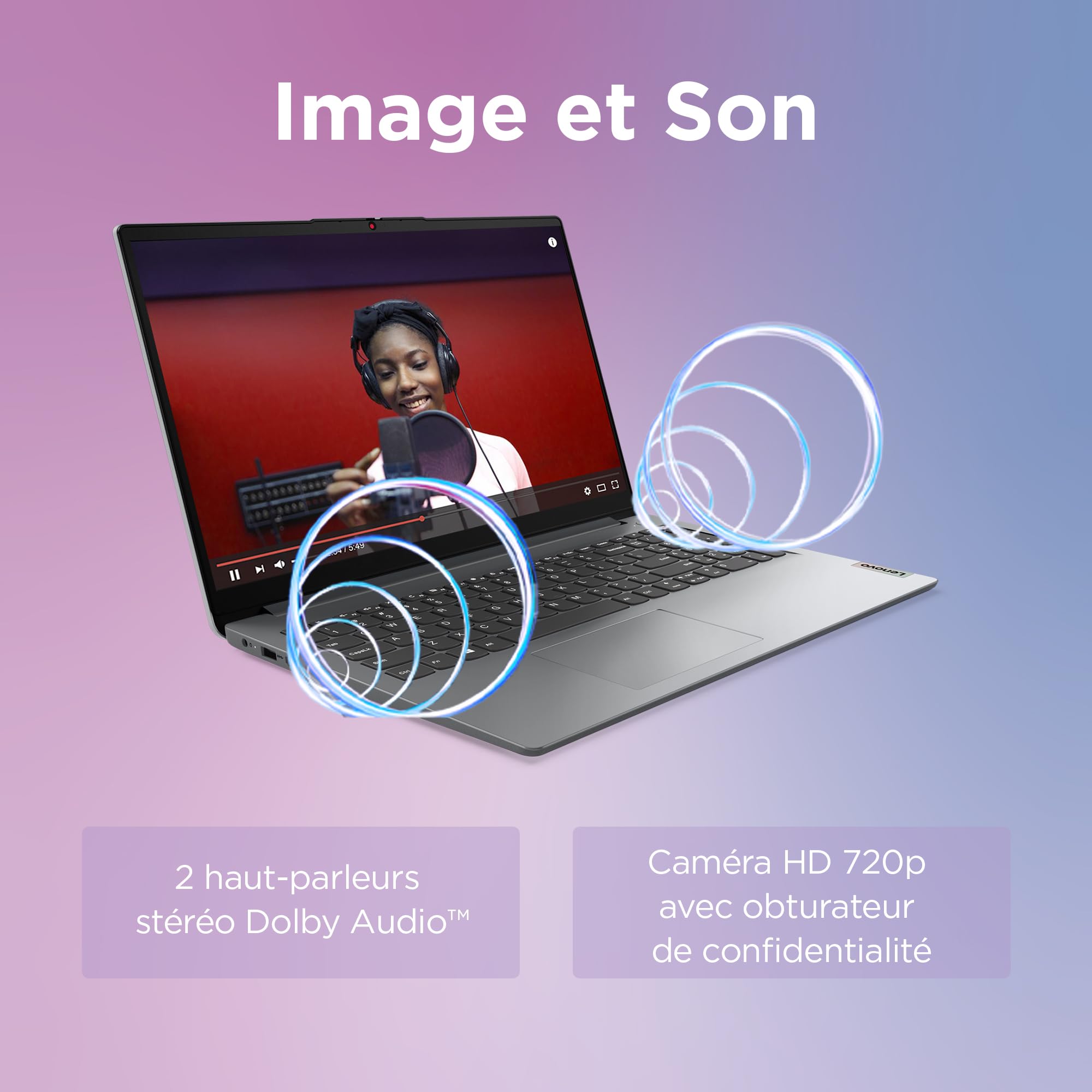 Lenovo IdeaPad 1 15IJL7 - Ordinateur Portable 15.6'' FHD (Intel Celeron N5400, RAM 4Go, SSD 128Go, Intel UHD Graphics, Windows 11 S) Clavier AZERTY Français - Cloud Gris