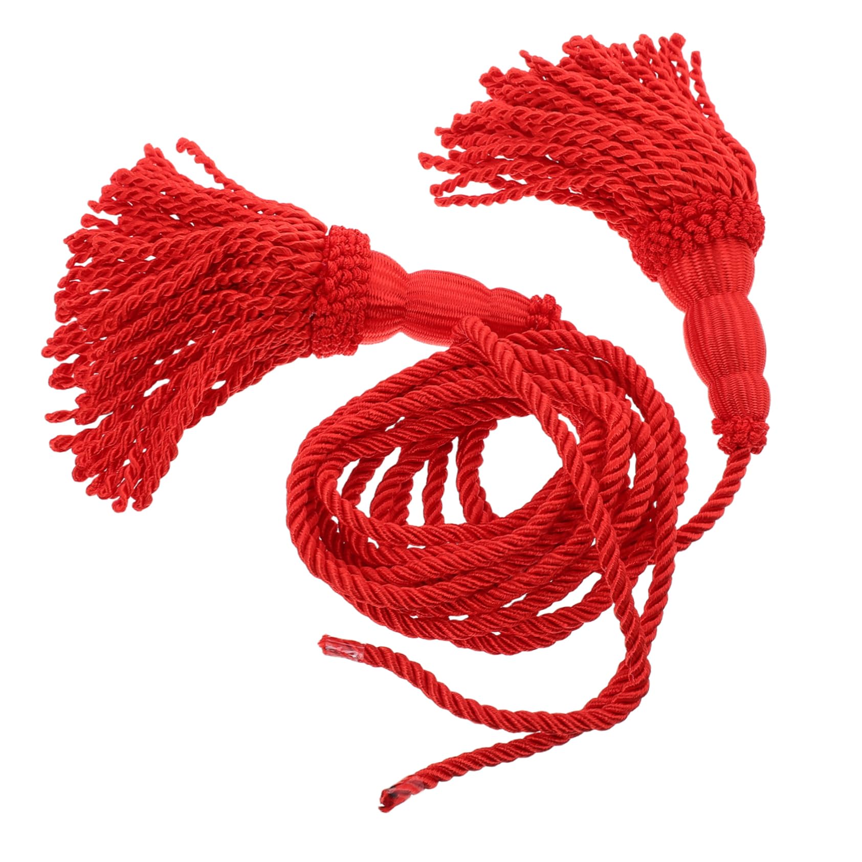 CIMAXIC 1 Pair Red Braided Tassel Cord for Bugle Wind Instrument Honor Cords with Tassel Pendant for Musical Decorative Rope
